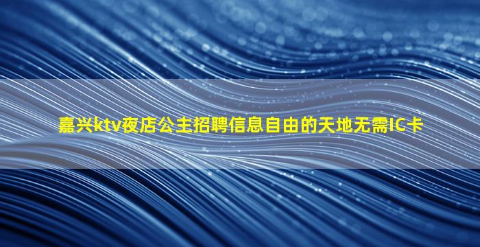 嘉兴ktv夜店公主招聘信息自由的天地无需IC卡